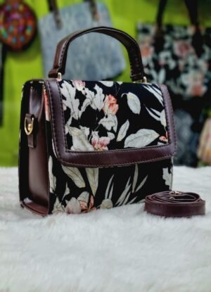 Black Floral Box Sling